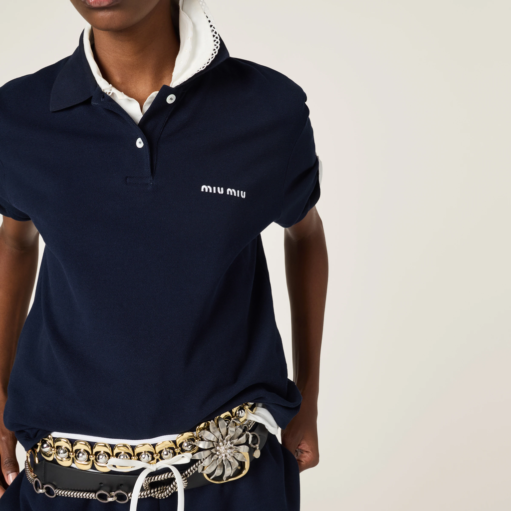 Miu Miu Polo in cotone piquet